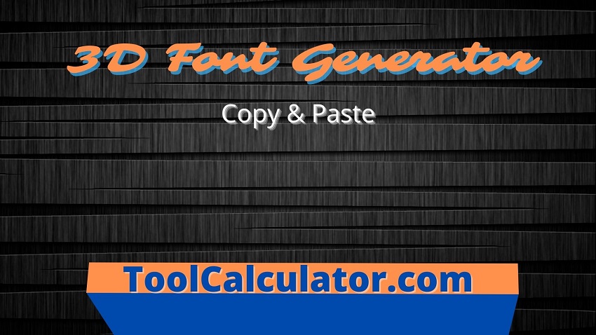 3d font generator