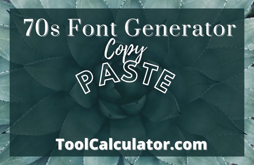 70s font generator