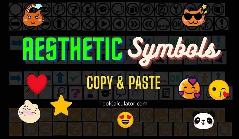 aesthetic symbols paste copy aesthetics tool