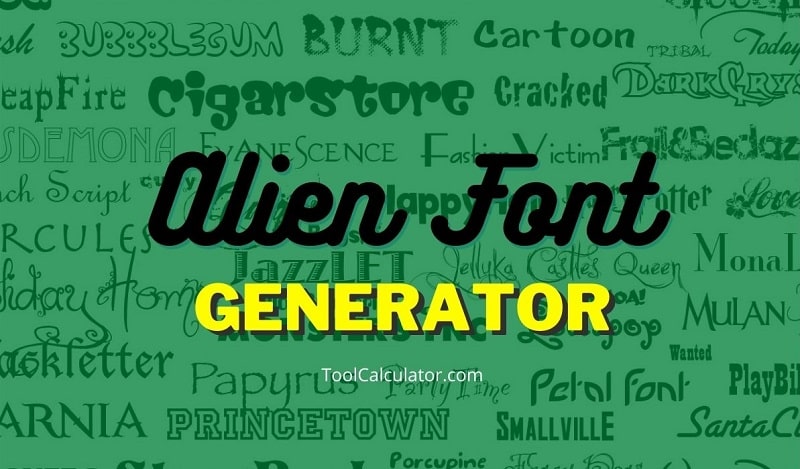 Alien Font Generator