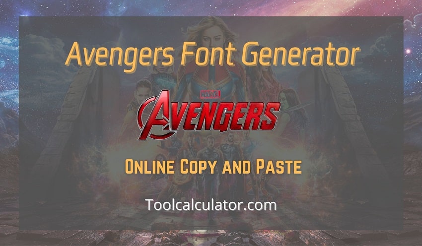 Avengers Font Generator