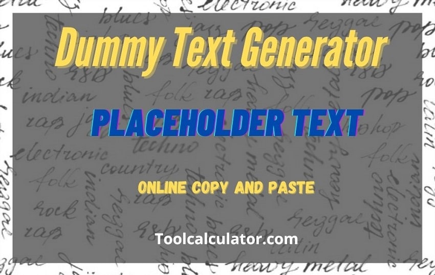 Dummy Text Generator