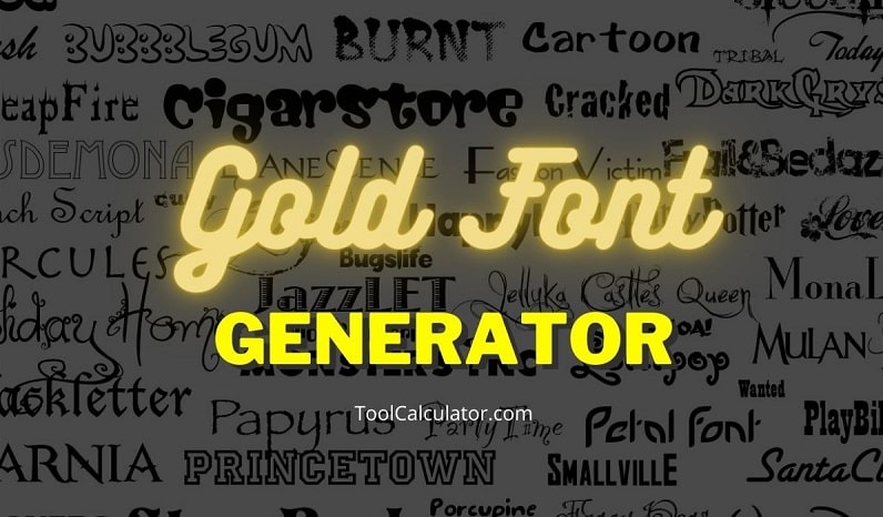 Gold Font Generator