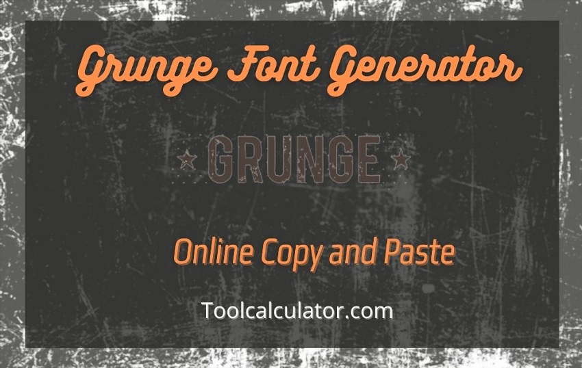 Grunge Font Generator