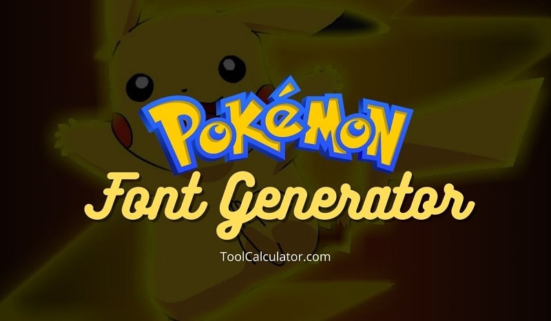 Pokemon Font Generator