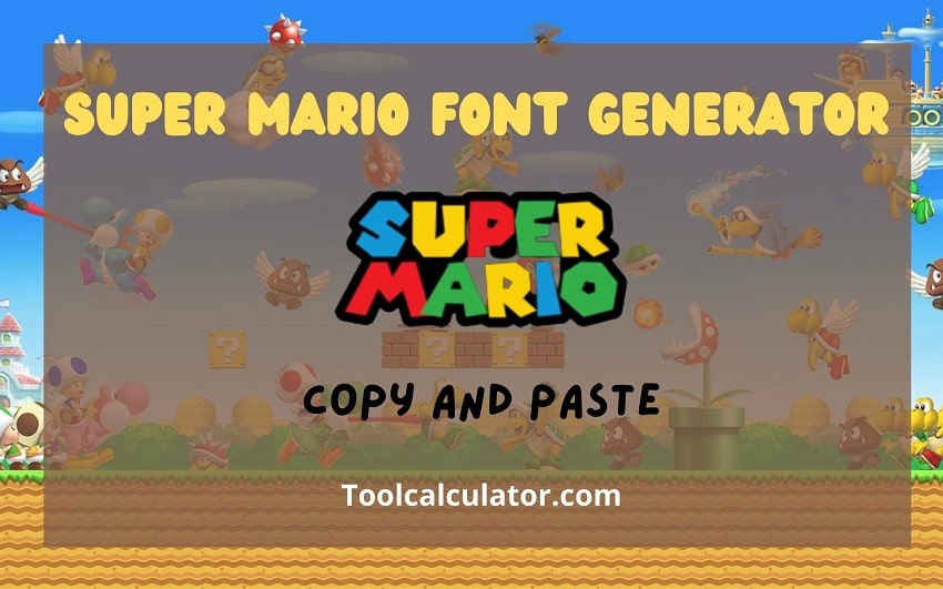 Super Mario Font Generator