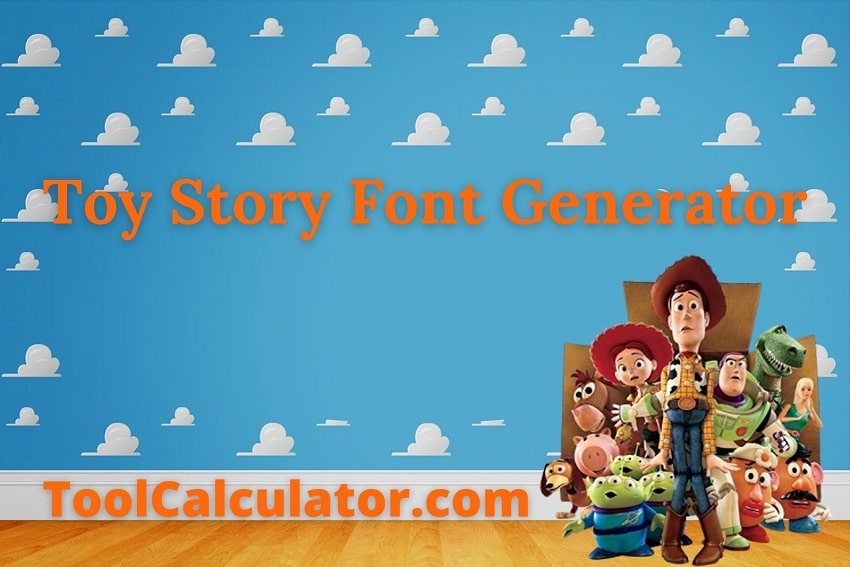Toy Story Font Generator