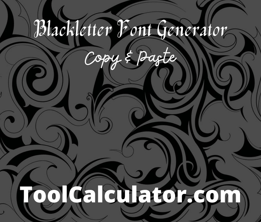blackletter font generator