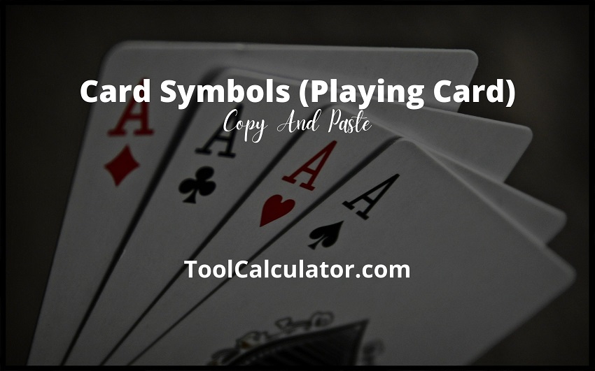 Card Symbols (Playing Card) (Copy & Paste)