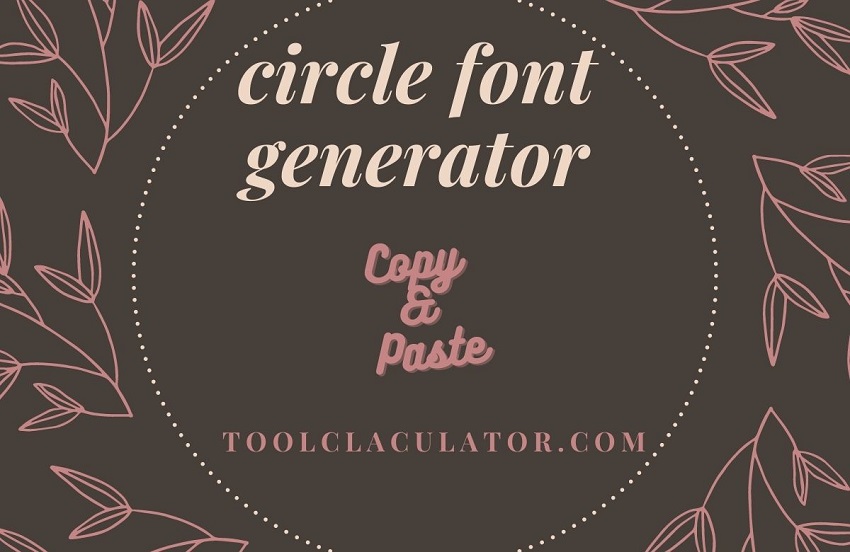 Circle font Generator