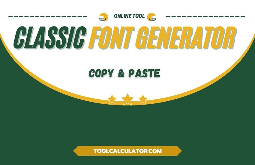 classic font generator