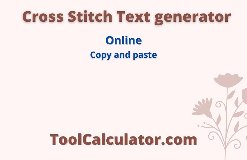 cross stitch text generator
