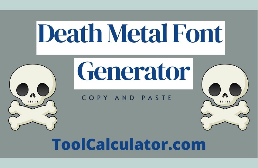 Death metal font generator