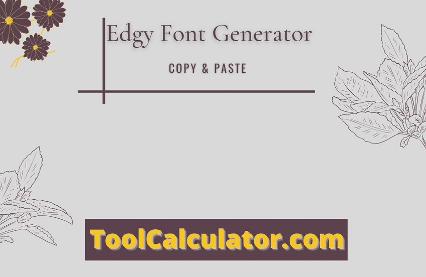 edgy font generator
