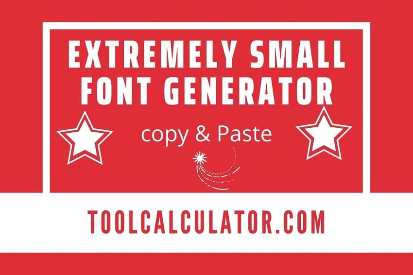 Extremely Small Font Generator