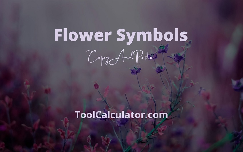 Flower Symbols (Copy & Paste)