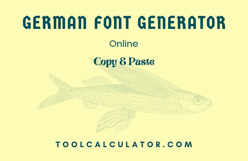 german font generator