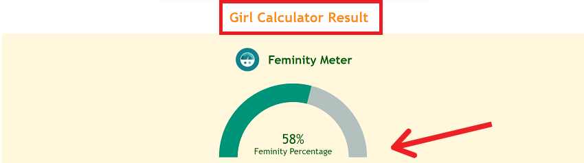 Girl Calculator Result