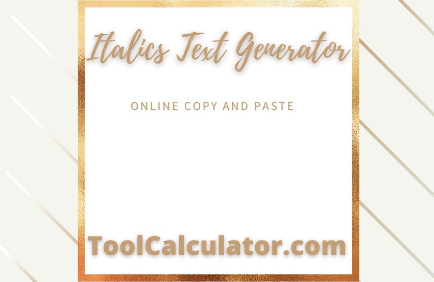 italics text generator
