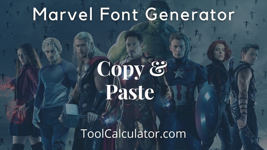 Marvel font generator