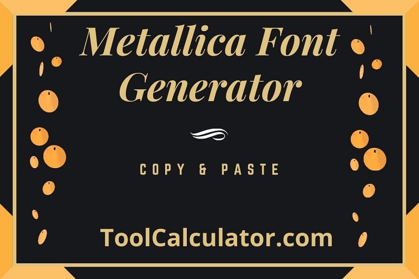 metallica font generator