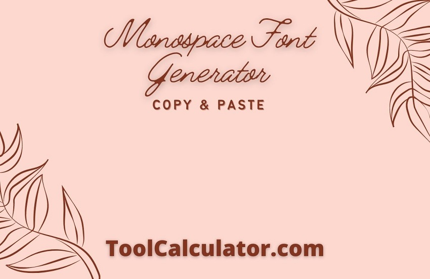 Monospace font generator