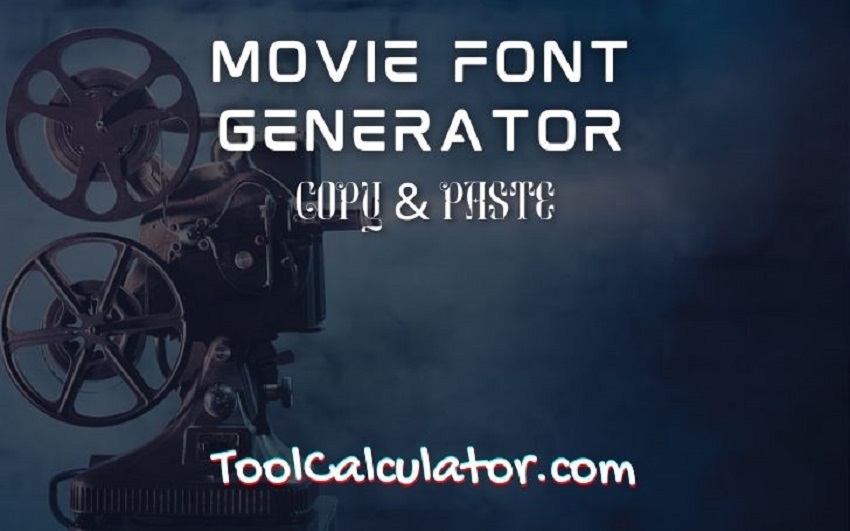 movie font generator