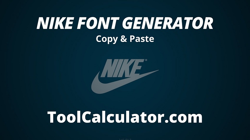 nike font generator