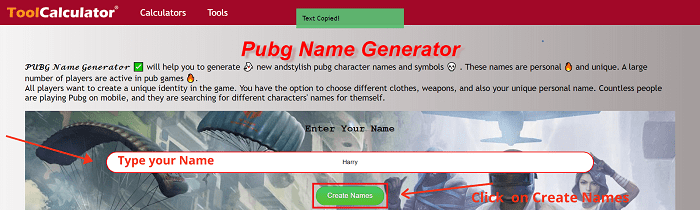 Pubg Name Generator Input