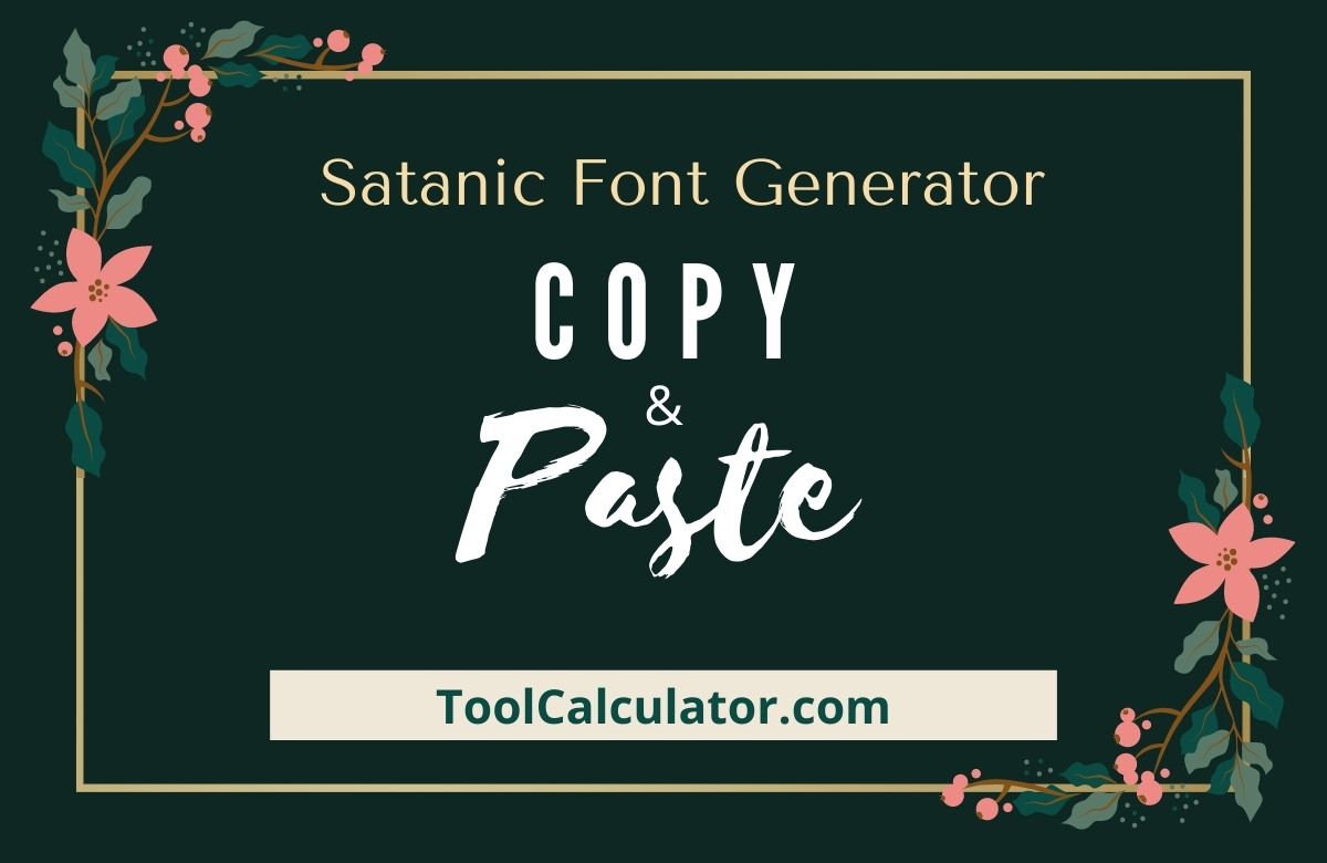 satanic font generator