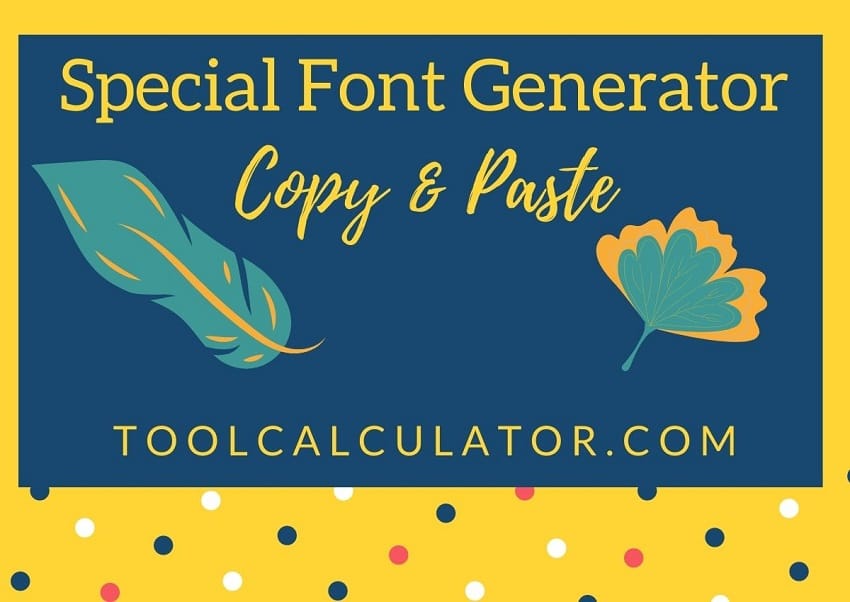 Special Font Generator