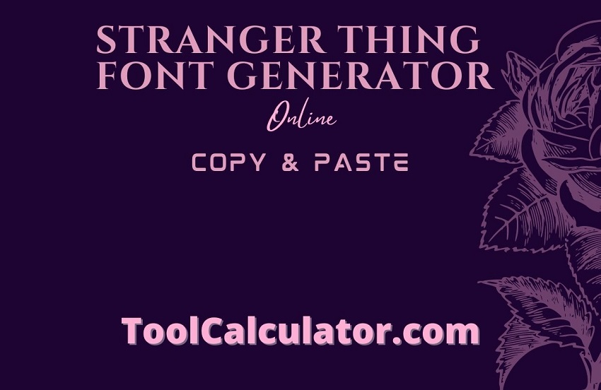 stranger things font generator