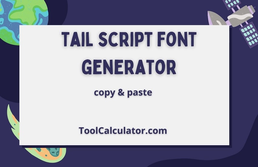 tail script font generator