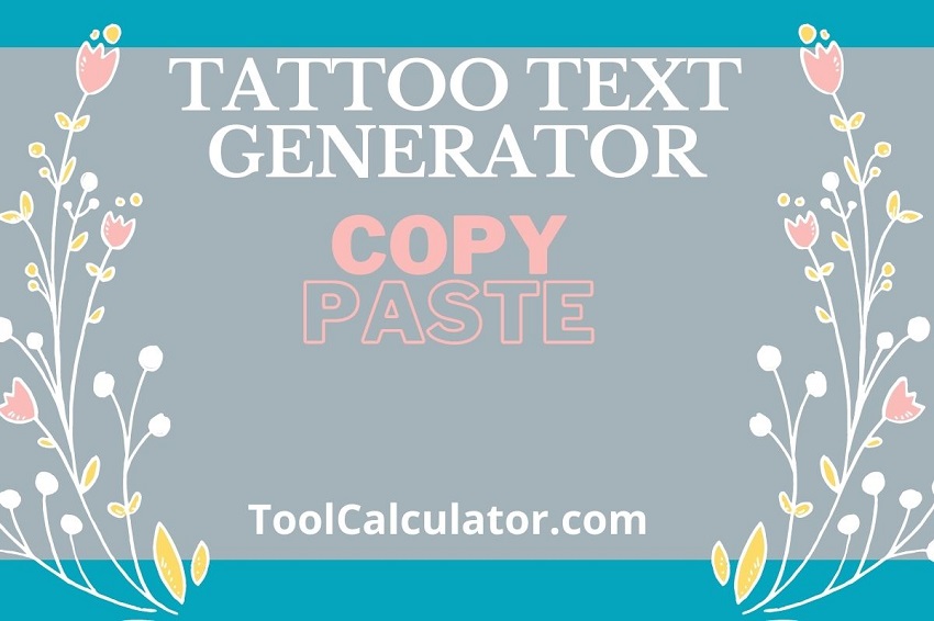 Tattoo Text Generator