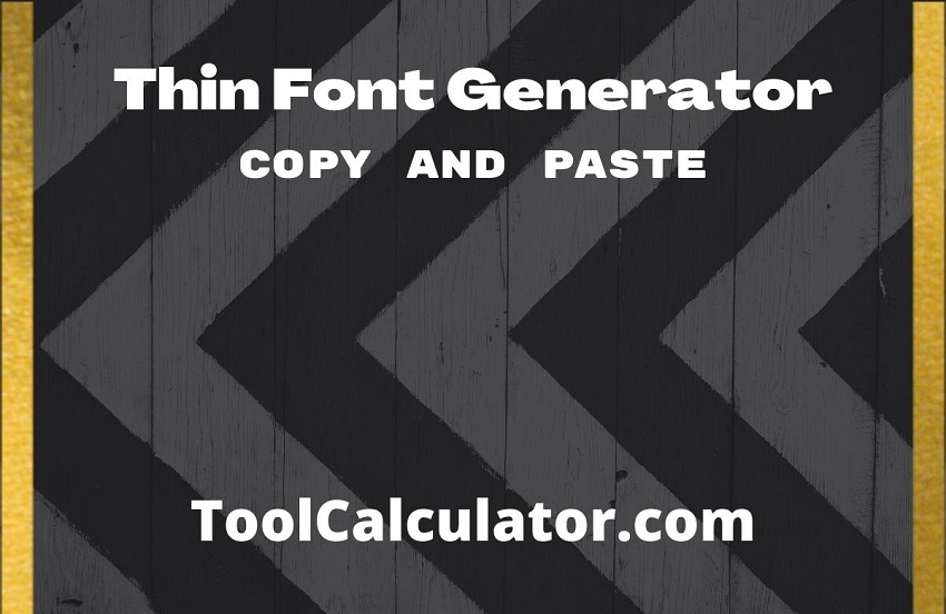 Thin Font Generator