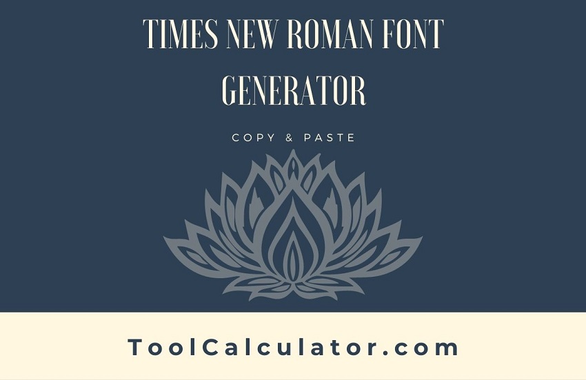 times new roman font generator